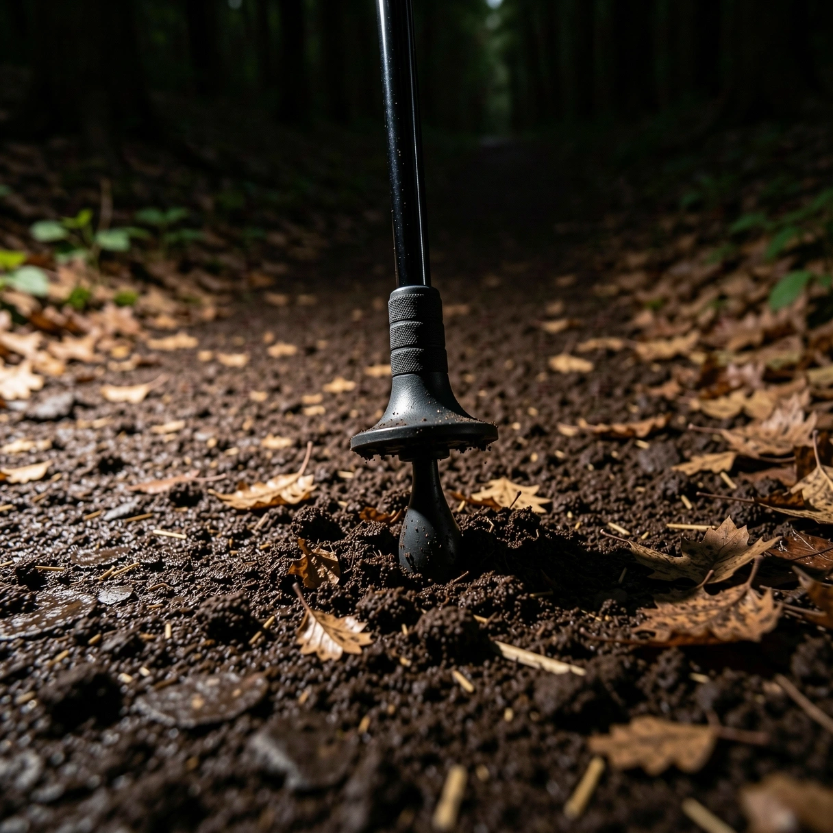Detailaufnahme eines Pfades in der Natur